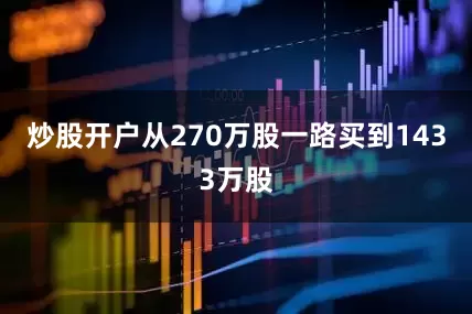 炒股开户从270万股一路买到1433万股